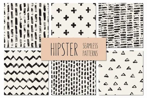 潮人无缝模式背景纹理集1 Hipster Seamless