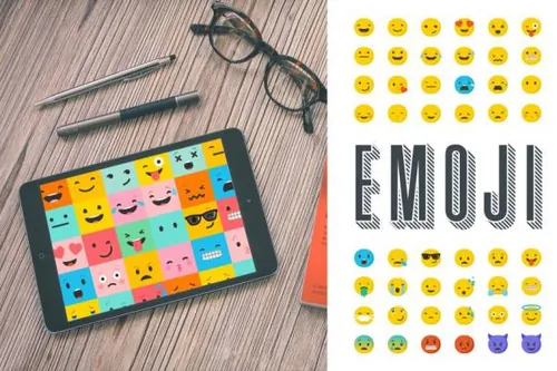 表情符号矢量图标素材 Emoji emoticons bundle of ico
