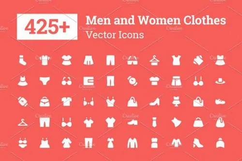 男女服装图标设计 425  Men and Women Clothes Icon