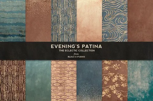 中式烫金背景纹理 Evening’s Patina Wabi
