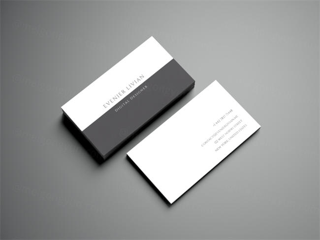 现代简洁名片模板PSD模板Minimal Business Card Template