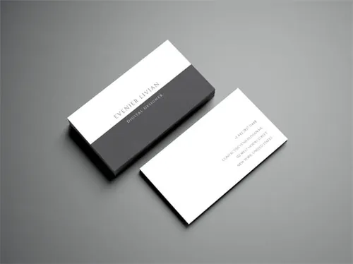 现代简洁名片模板PSD模板Minimal Business Card Template