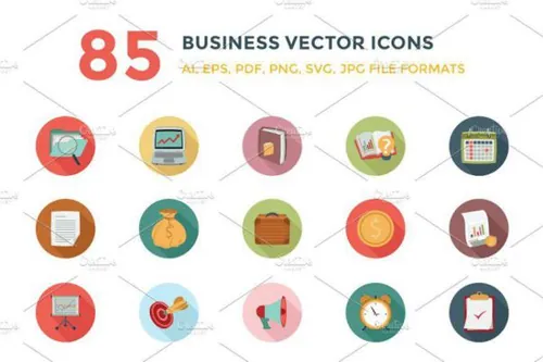 商业矢量图标下载 85 Business Vector Icons