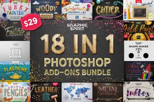 18款精选PS图层样式大合集Bundle SALE
