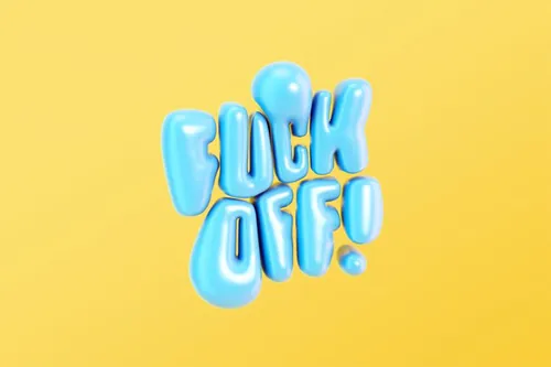 甜蜜浪漫的情人节三维3D立体卡通文字特效PSD模板