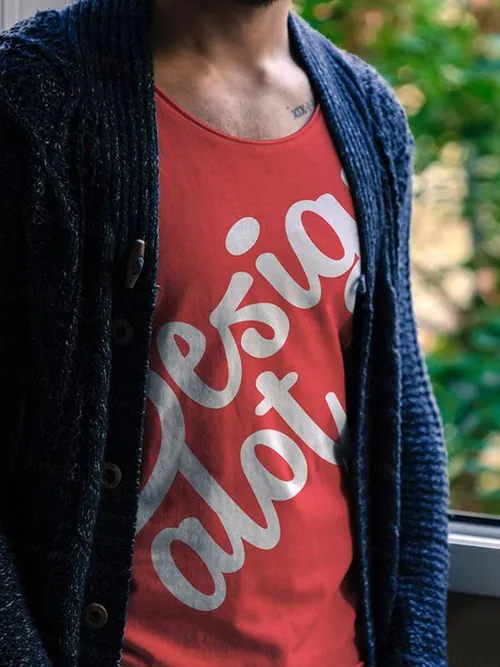 男士贴身T恤模型PSD贴图模板Male Model T-Shirt Mockups Vol026