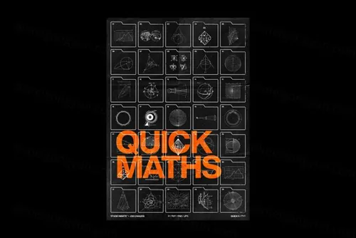 潮流未来派酸性艺术赛博朋克工业科学高数天文学手稿HUD界面装