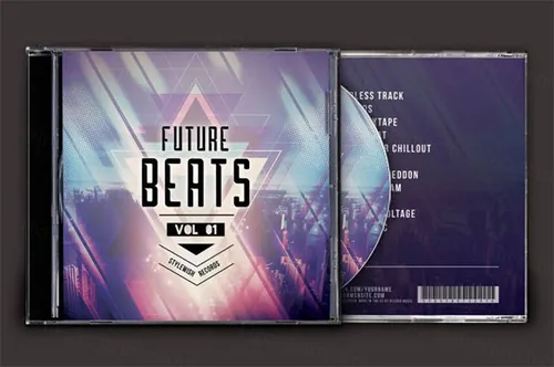 未来节拍音乐CD封面模板 Future-Beats-CD-Cover-Artwork