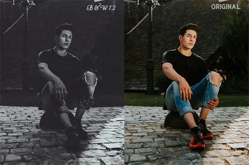 50个黑白风格摄影效果ps动作7B And W Photoshop A