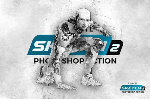 创意素描草图绘画效果笔刷Pencil Sketch