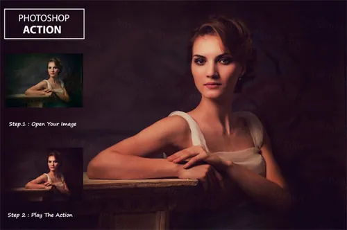 深色暖色调ps动作下载Dark Warm Tones - PS Act