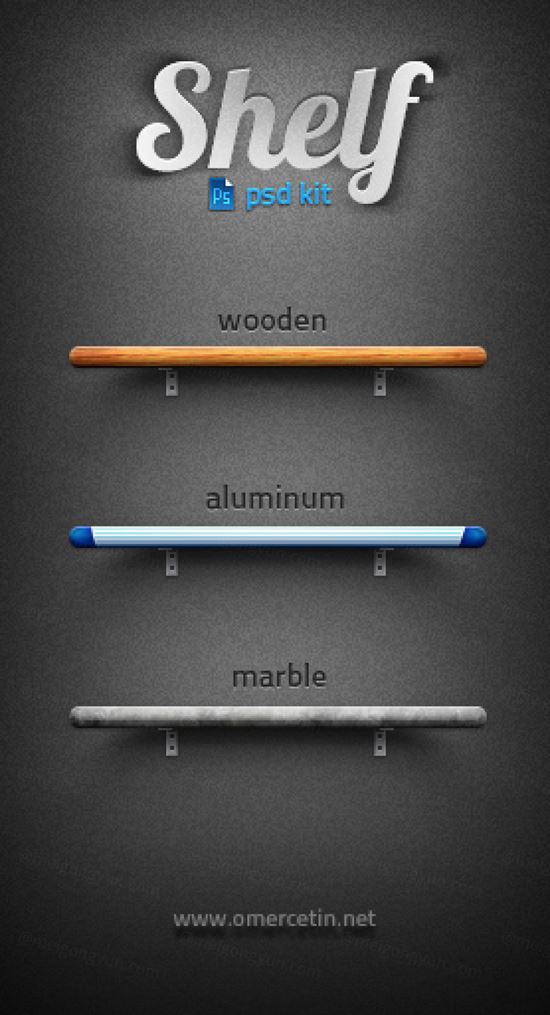 各种材质木质金属立体金属商品台架素材PSD模板免费下载 电商网站移动商城 Shelf