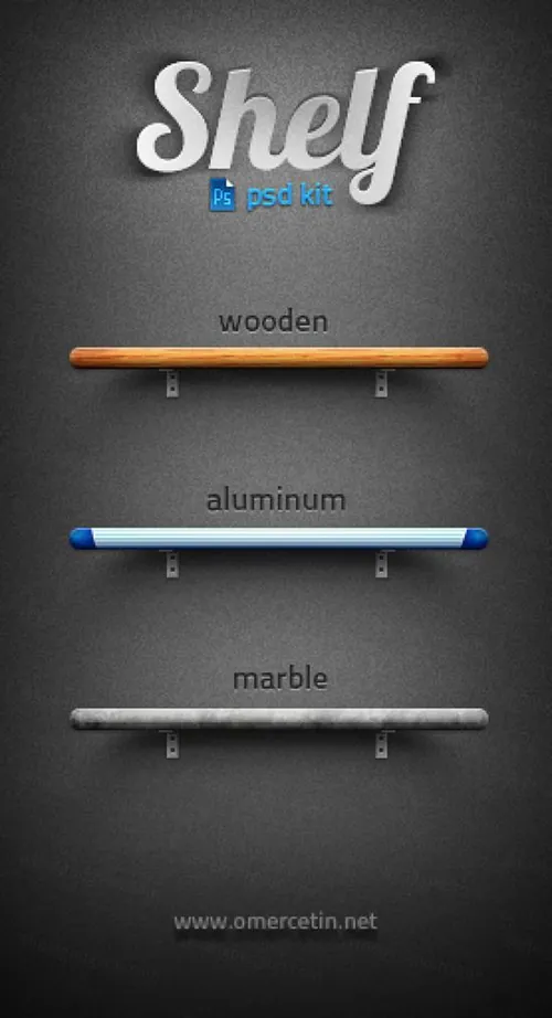 各种材质木质金属立体金属商品台架素材PSD模板免费下载 电商网站移动商城 Shelf