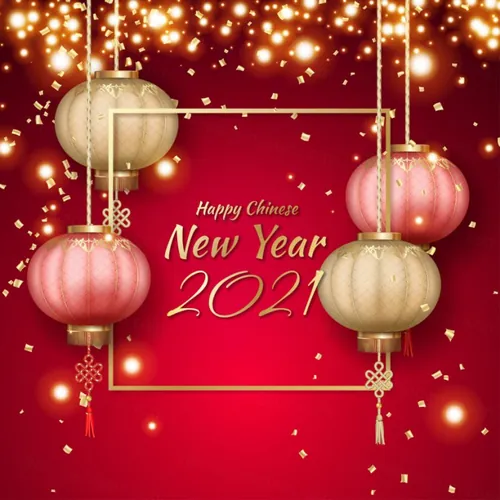 精美新年主题灯笼海报EPS矢量模板素材