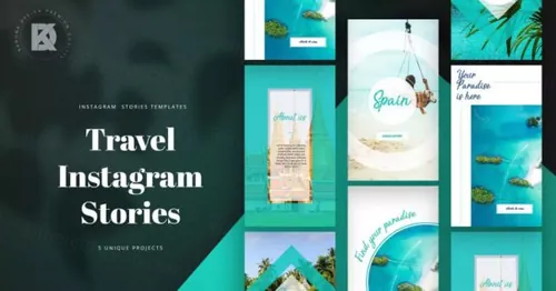 旅游公司业务介绍Instagram故事贴图模板 Travel Inst