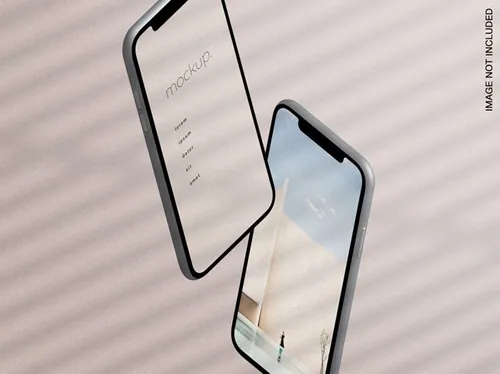 高品质欧美极简主义苹果手机APP设计UI界面贴图展示样机PSD模板素材