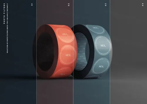 胶带外观图案设计样机 Stickers Roll Mockup