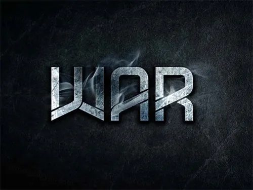 颓废军事基地PS黑色岩石特效字体模板