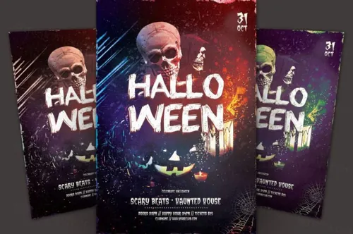 万圣节庆典活动传单模板 Halloween Flyer Template