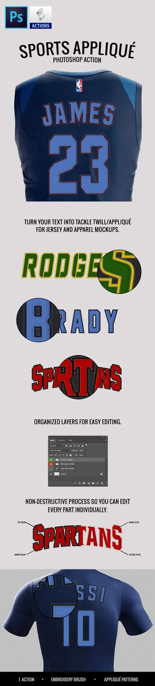 运动球衣贴花生成器文字ps动作 Generator Action