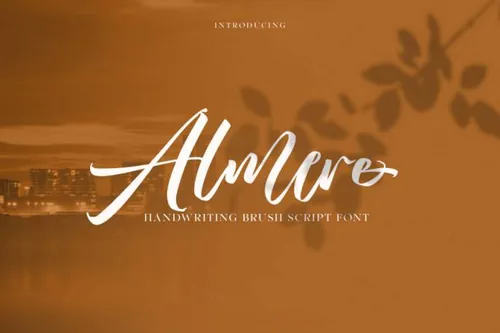 优雅流畅的无衬线手写英文字体 Almere Font