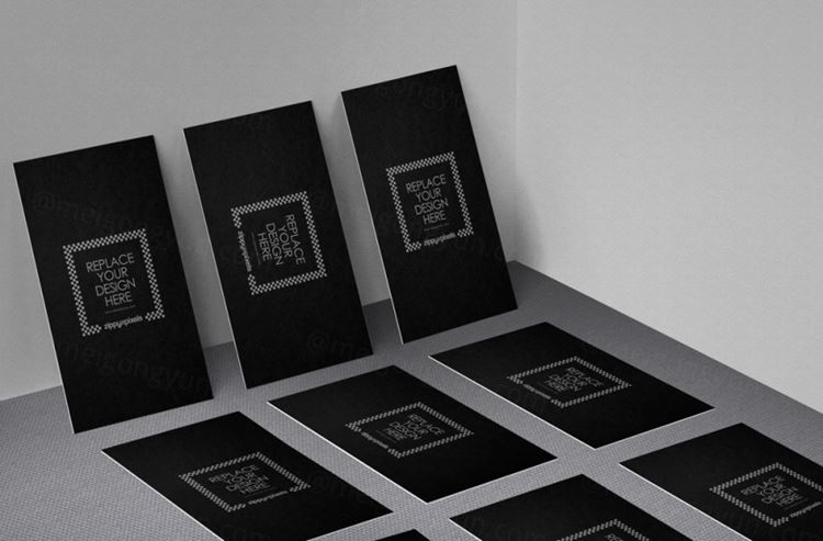 独特优雅名片模型PSD贴图模板Outstanding Business Card Mock-ups