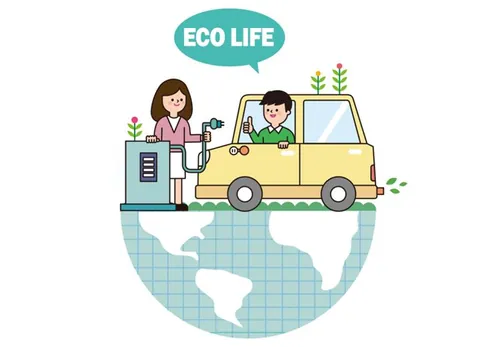 ECO LIFE 绿色有机生态AI矢量插图素材 ti123a3101