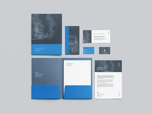 精致的品牌VI设计提案样机PSD模板免费下载 Stationery Mockup 样机模版