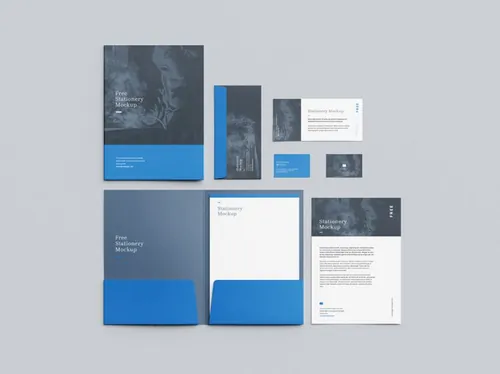 精致的品牌VI设计提案样机PSD模板免费下载 Stationery Mockup
