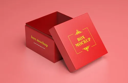 天地盖礼品盒设计贴图展示模版 Gift box mockup