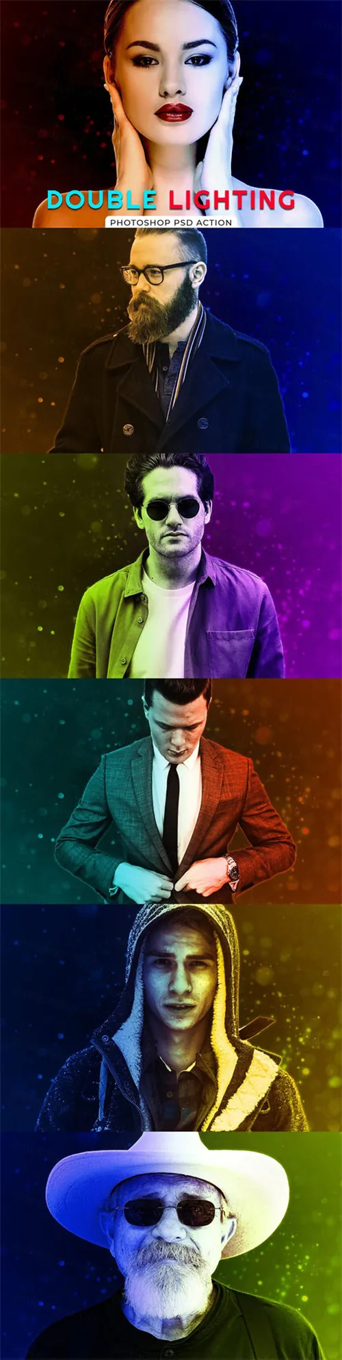 光线照片ps动作 Double Lighting Photoshop