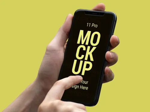 手持智能手机APP设计提案UI贴图样机PSD模板 Latest smart phone pro mockup