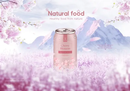 “大自然的馈赠”农场天然有机果汁饮料包装宣传海报广告设计PSD模板