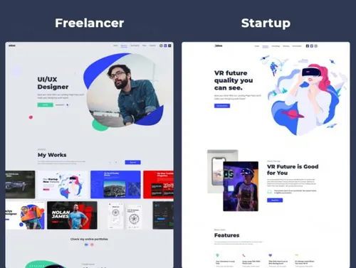 高品质登录页包Okos Landing Pages Pack