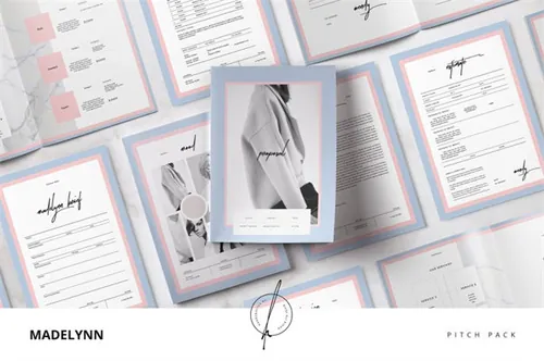 优雅简洁的画册模版 iamxk.com_Madelynn_Pitch_Pack_