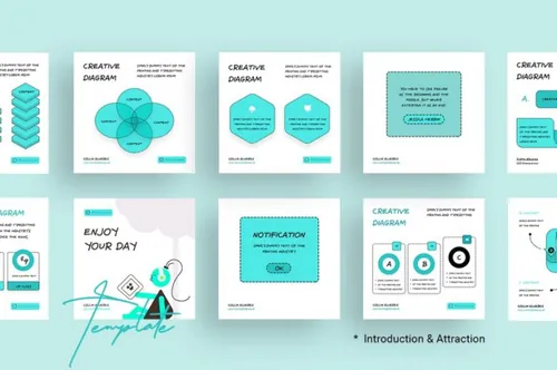 图表和图表Instagram for EntrepreneurBusiness（PSD）