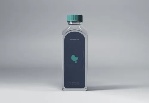 透明小塑料瓶外观设计样机模板 Transparent Small Plastic Bottle Mockup
