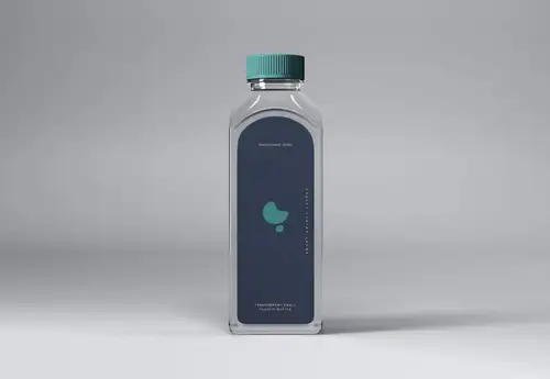 透明小塑料瓶外观设计样机模板 Transparent Small Plastic Bott