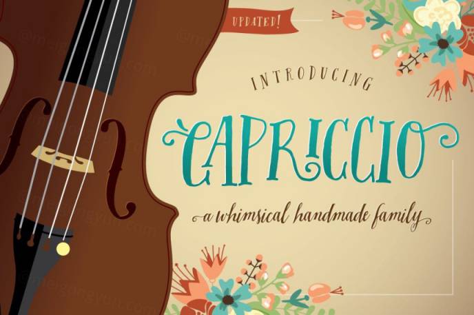 复古经典字体 Capriccio Family