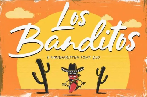 10沙漠风格字体 Los Banditos – Font Duo