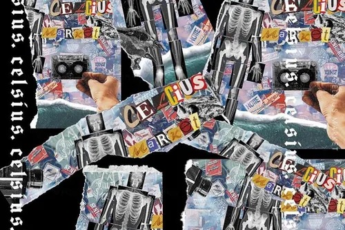 潮流复古做旧艺术撕裂纸张边缘创意海报设计PSD模板 CELS