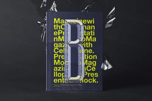 一本原始的psd杂志样机 Psd Magazine Mockup Showcase