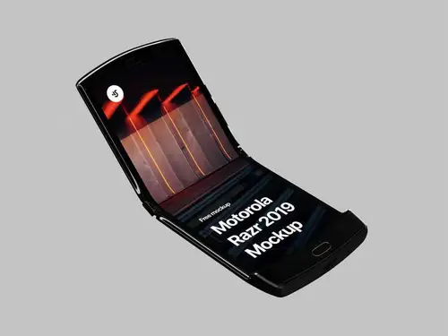 摩托罗拉折叠手机APP设计贴图样机模板免费下载 Free Motorola Razr 20