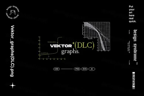 新复古蒸汽波赛博机能生物化学科研数据公式图表抽象矢量图形素材