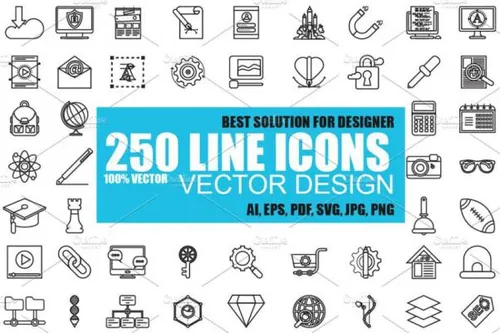 线型网页图标素材 Line Web Icons