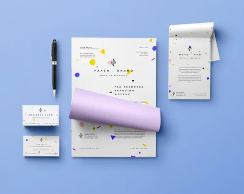 优雅而精致的psd文具品牌样机 Simple Stationery Branding Vol3