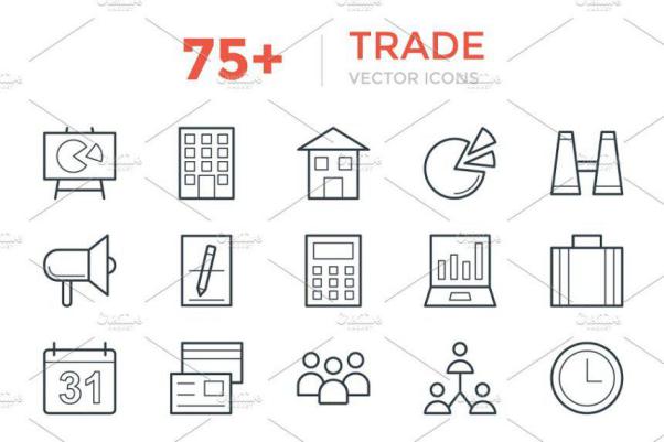 75 贸易矢量图标素材 75  Trade Vector Icons