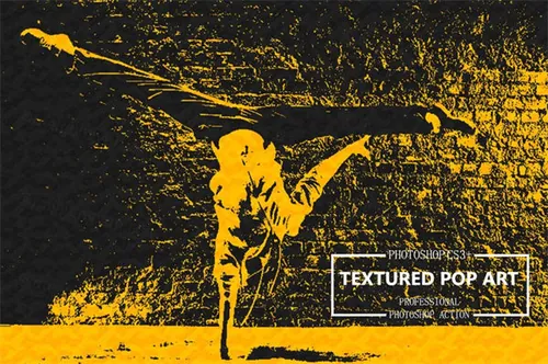 复古纹理波普艺术ps动作下载Textured Pop Art Ps A