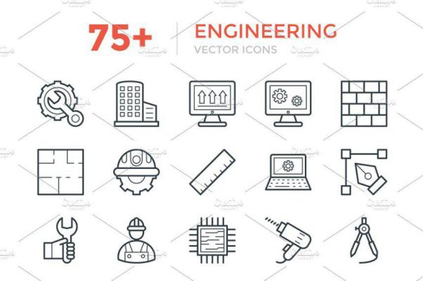 75 工程矢量图标 75  Engineering Vector Icons