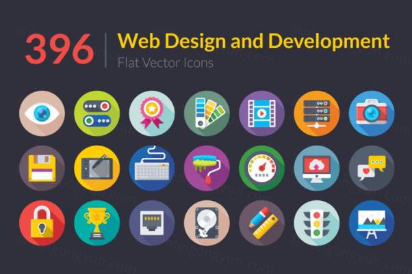 网页设计和开发图标Web Design and Development Icon